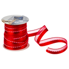 Ruban de textile tissé rouge pour emballage cadeau - 300x1 cm